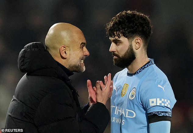 Guardiola was also seen in what appeared to be a heated conversation with Josko Gvardiol