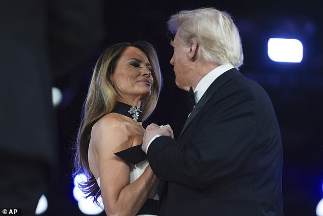 Melania Trump apparently whispered to the president at the Liberty ball: 'Today is one we will never forget'