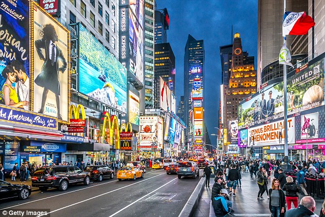 Times square: It costs 26,000 Avios to buy a return BA ticket