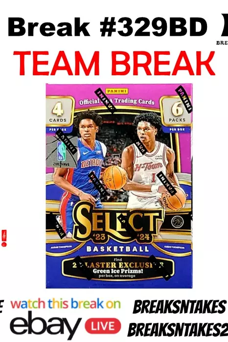 Break 329BD: 2023-24 NBA Select Basketball Hobby Blaster Case Team Break