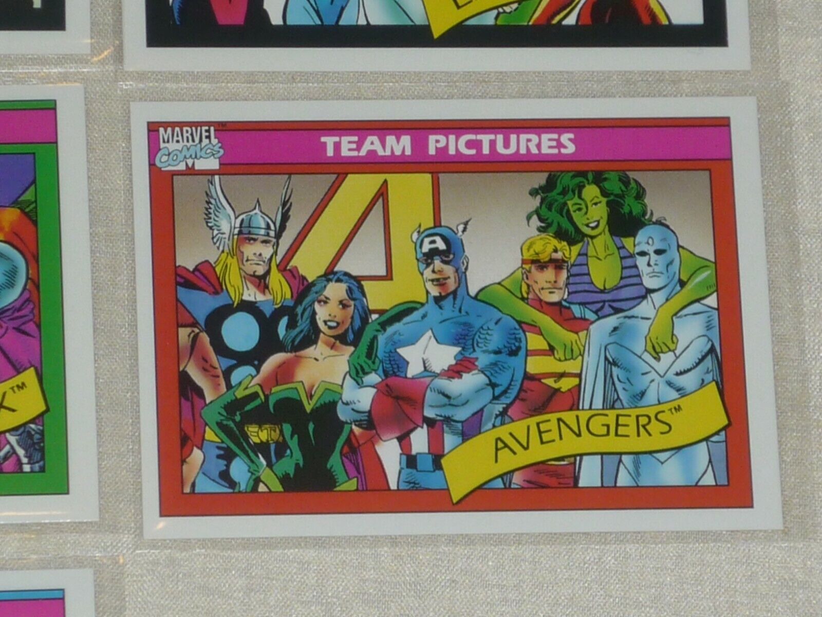 LOT OF 10 IMPEL 1990 MARVEL UNIVERSE SERIES 1 TEAM PICTURE CARDS X-MEN ...