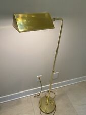 Vintage MCM Mid Century Modern Style Pharmacy Floor Lamp Brass Adjustable Head