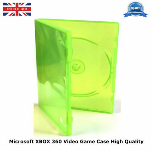 XBOX 360 Single Green Microsoft Game Case NEW REPLACEMENT HIGH QUALITY COVER - Picture 1 of 6