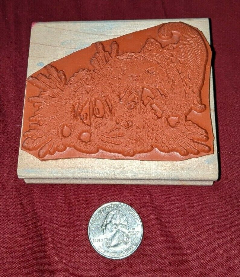 Stampin' Up! Grand Cornucopia 1996 Wood Mounted Rubber Stamp Harvest ...