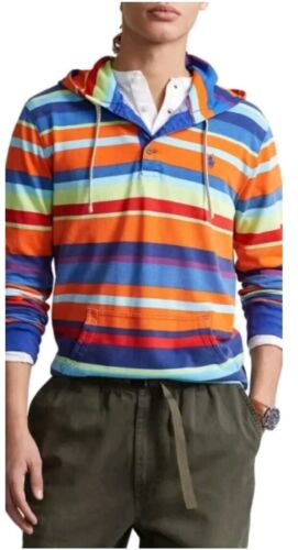 Polo Ralph Lauren Striped Cotton Pique Hoodie Mens