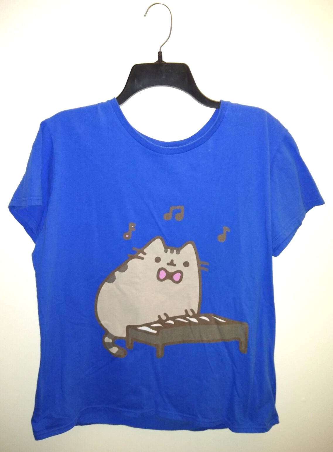 Pusheen The Cat Playing Keyboard Piano RARE Blue … - image 1