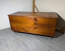 Antique T.G. Buckley Rustic Primitive Farmhouse Wood Blanket Trunk Chest