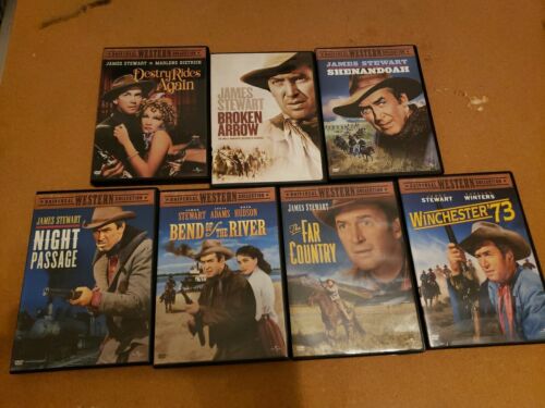 Lot Of 7 James Stewart Dvds Universal Western Collection Shenandoah ...