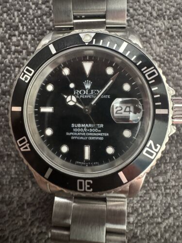 Rolex Submariner Men's Black Watch - 16610 X Series 1991