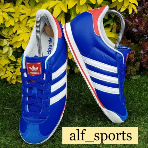 ❤ BNWB & Authentic adidas originals ® Kick K74 Blue Leather Trainers UK Size 8