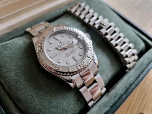 ROLEX Yacht-Master Platinum Bezel - 168622 - Original Box and spare bracelet