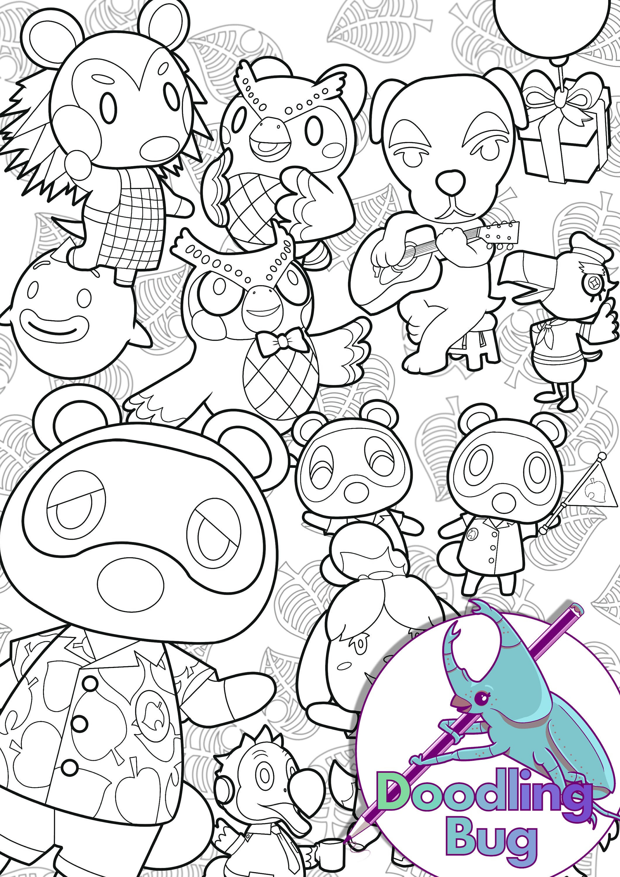 80 Animal Crossing Coloring Pages Marshall Best