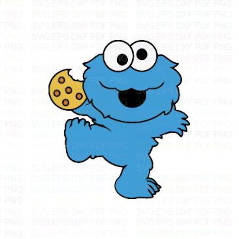 Sesame Street Cookie Monster Faces Svg Sesame Street Svg Etsy | The ...