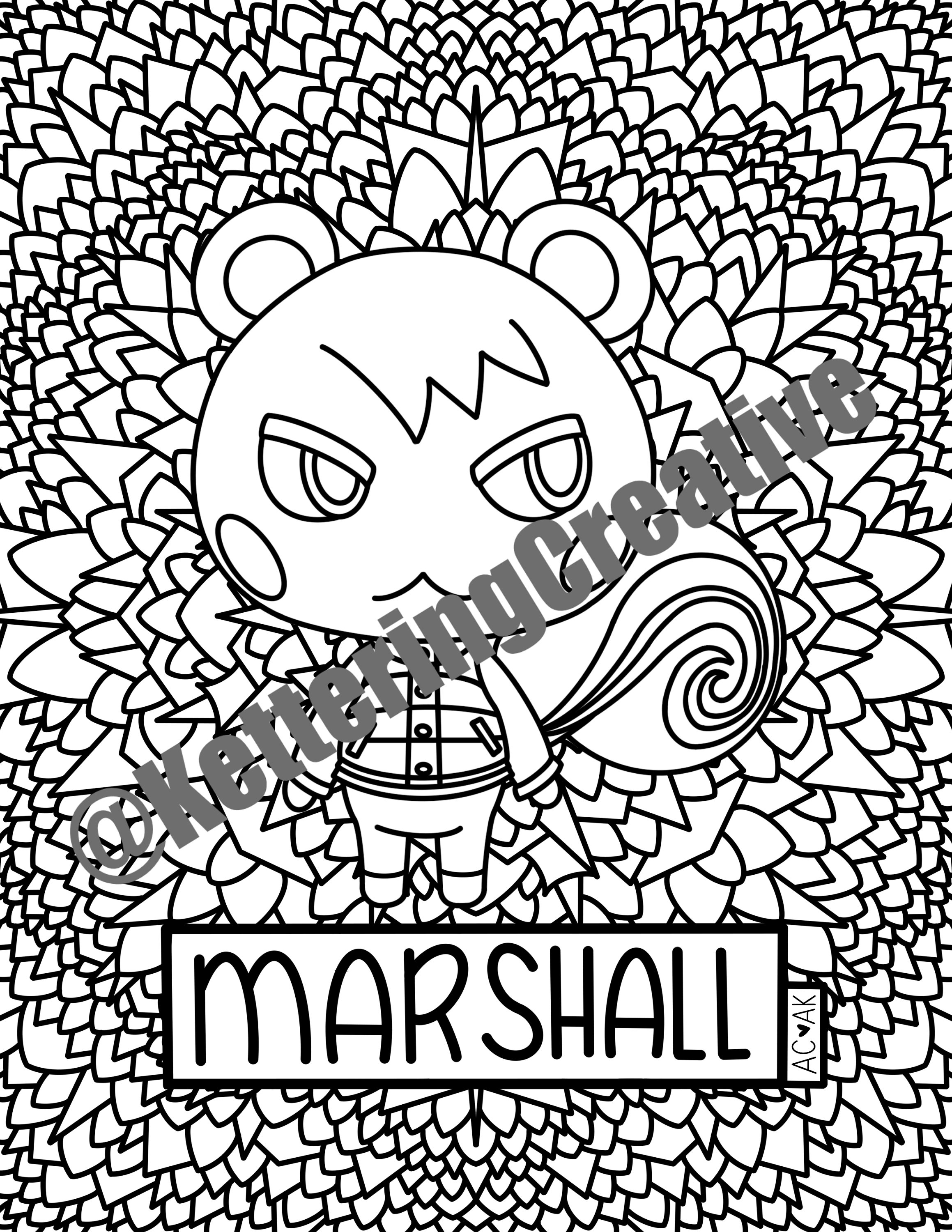 80 Animal Crossing Coloring Pages Marshall Best