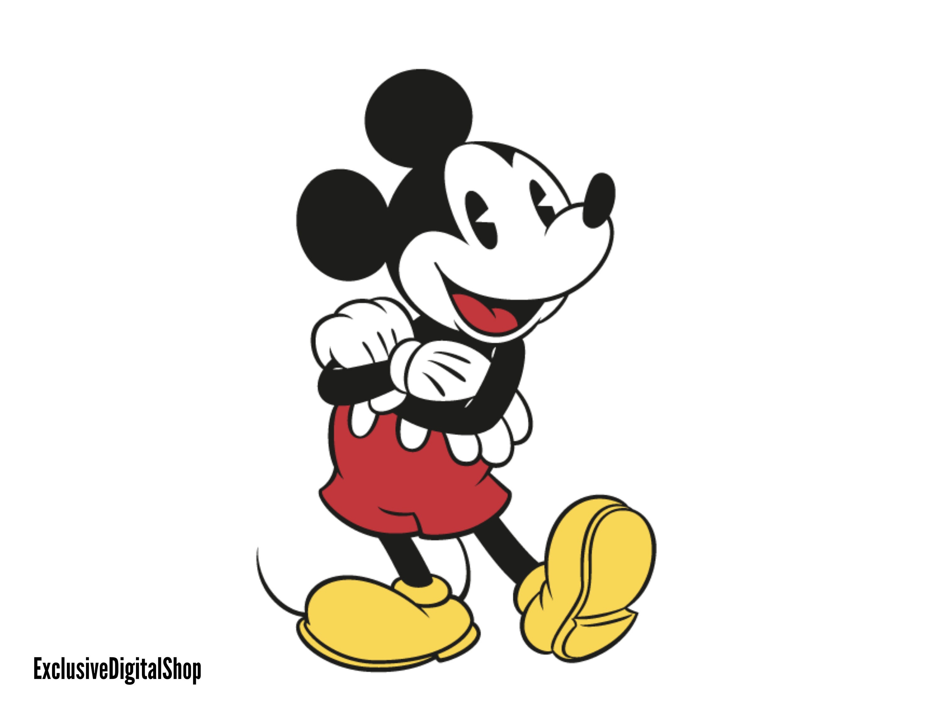 Mickey Mouse Happy SVG Mouse SVG Cut File Digital Download - Etsy