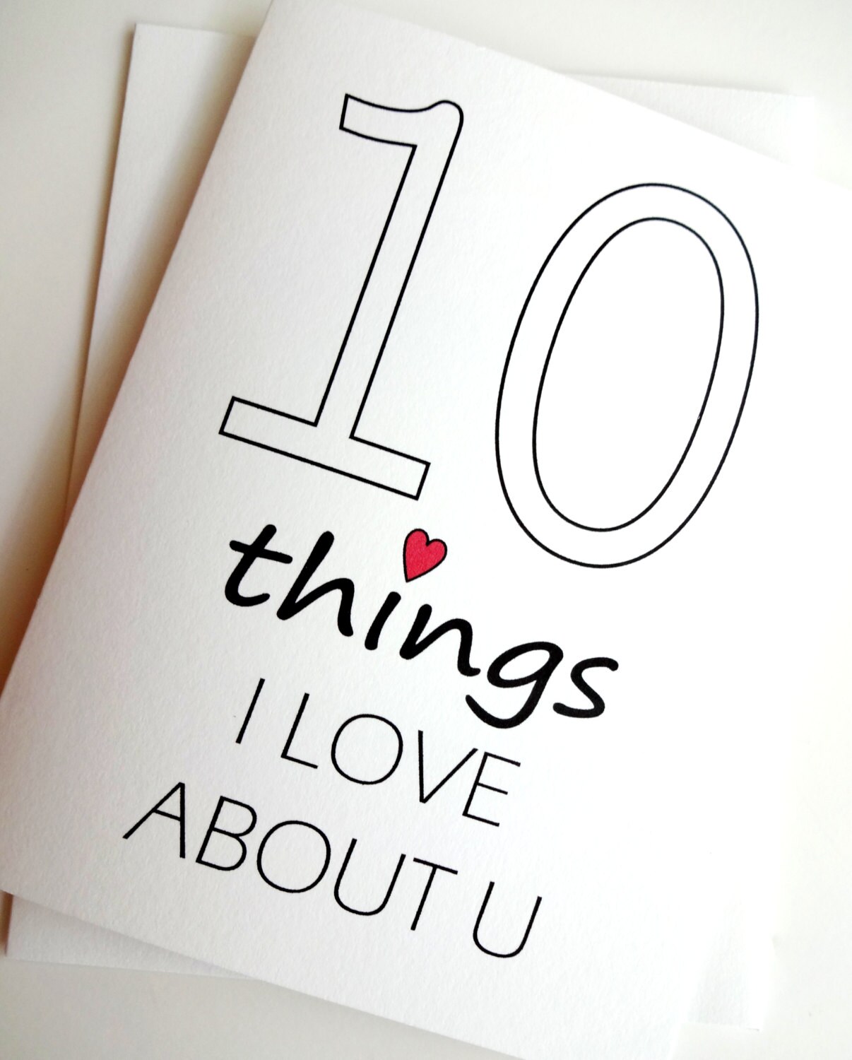 10 Things I Love About You Card Anniversary Birthday Etsy