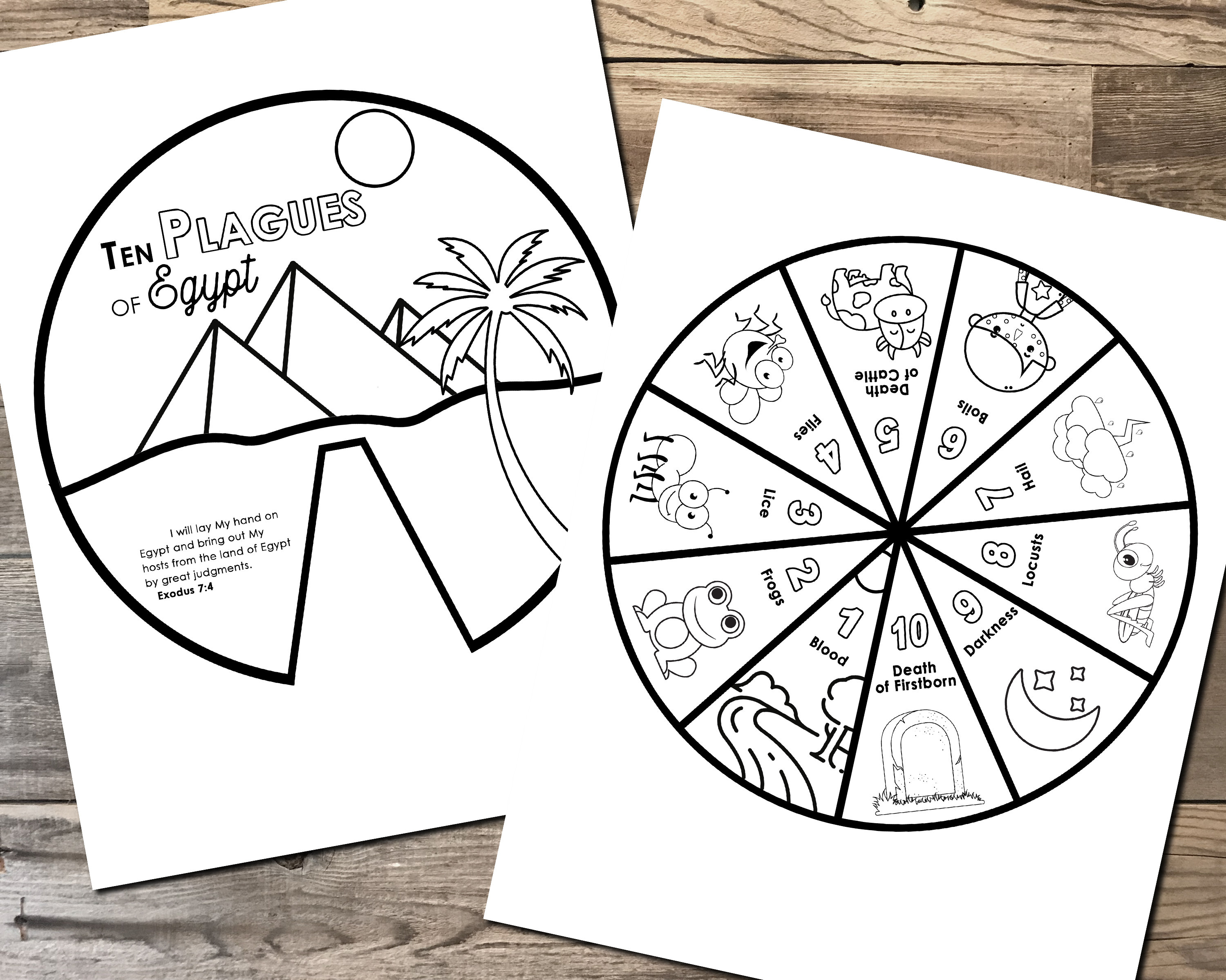 10 Plagues Wheel Printable Free