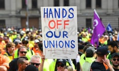 Workers at a CFMEU rally in Brisbane