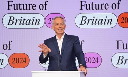 Tony Blair speaking at the Tony Blair Institute for Global Change’s Future of Britain Conference in July.