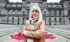 Campaigner Frances Stojilkovic outside City Chambers in Glasgow. Photograph: Katherine Anne Rose/The Observer