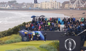 Rory McIlroy hits off his first tee