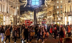 Shoppers on Regent Street in London.