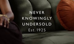 John Lewis promotional image with never knowingly undersold slogan