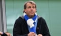 Todd Boehly watches Chelsea play Manchester United at Stamford Bridge