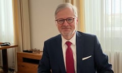 Petr Fiala, the Czech prime minister, in his office in Prague