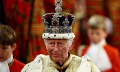 King Charles at the state opening of parliament.