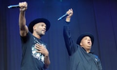 2014 Music Midtown Festival - Day 1<br>ATLANTA, GA - SEPTEMBER 19:  Daryl "DMC" McDaniels and Reverend "Run" Joseph Simmons of Run DMC perform during the 2014 Music Midtown Festival at Piedmont Park on September 19, 2014 in Atlanta, Georgia.  (Photo by Chris McKay/Getty Images)