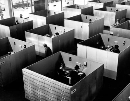 Office workers in Playtime (1961), directed by Jacques Tati