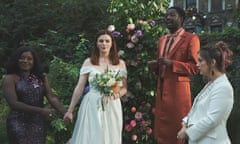 Susan Wokoma, Aisling Bea, Omari Douglas and Billie Lourd in And Mrs