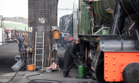 Maintenance work being carried out at The Great Central Railway