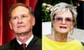 a side-by-side image of Samuel Alito and Gloria von Thurn und Taxis