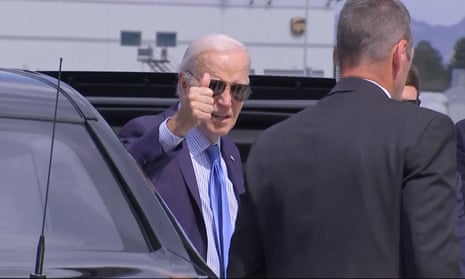 Biden says 'I feel good' after testing positive for Covid-19 and cancelling campaign speech – video