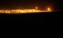 The Shaybah oilfield complex in Saudi Arabia at night