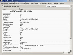 Hardware info - náhled