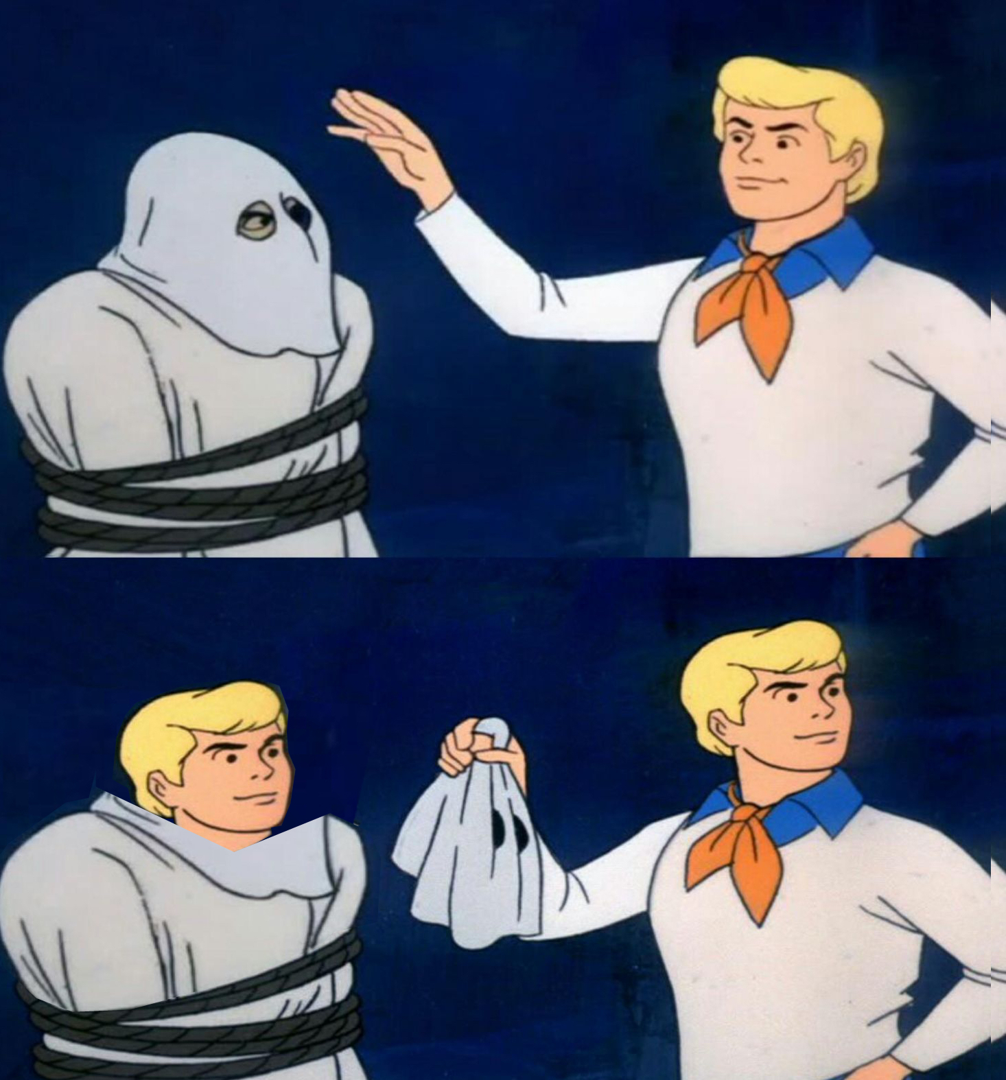 High Quality Fred unmasks fred Blank Meme Template