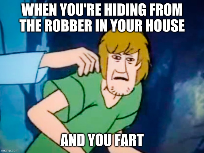 <><><><> | WHEN YOU'RE HIDING FROM THE ROBBER IN YOUR HOUSE; AND YOU FART | image tagged in shaggy meme,shaggy,memes,funny memes,stop reading the tags,or you will perish by the hands of shrek | made w/ Imgflip meme maker