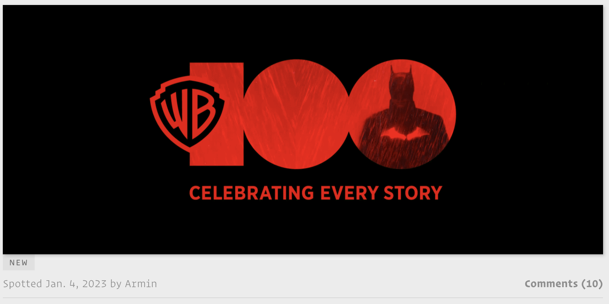 Warner Bros. 100th anniversary logo - General Design - Chris Creamer's ...