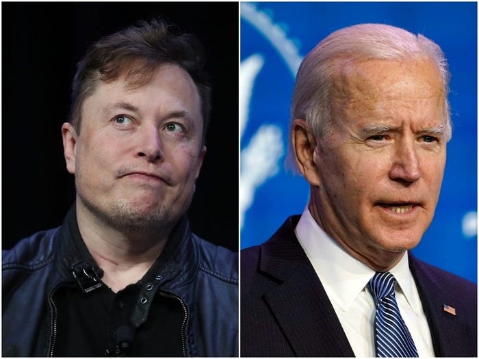 Elon Musk Joe Biden