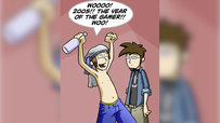 "2005!! The Year Of The Gamer!!" is an exploitable meme inspired by a Ctrl+Alt+Del webcomic, best known for Loss. The panel shows the webcomic character Ethan celebrating with his shirt wrapped around his head, shouting, "Wooo! 2005!! The Year of the Gamer!!" In the late 2010s and early 2020s, the panel inspired a number of redraws and edits, oftentimes with the year updated to reflect a closer date.