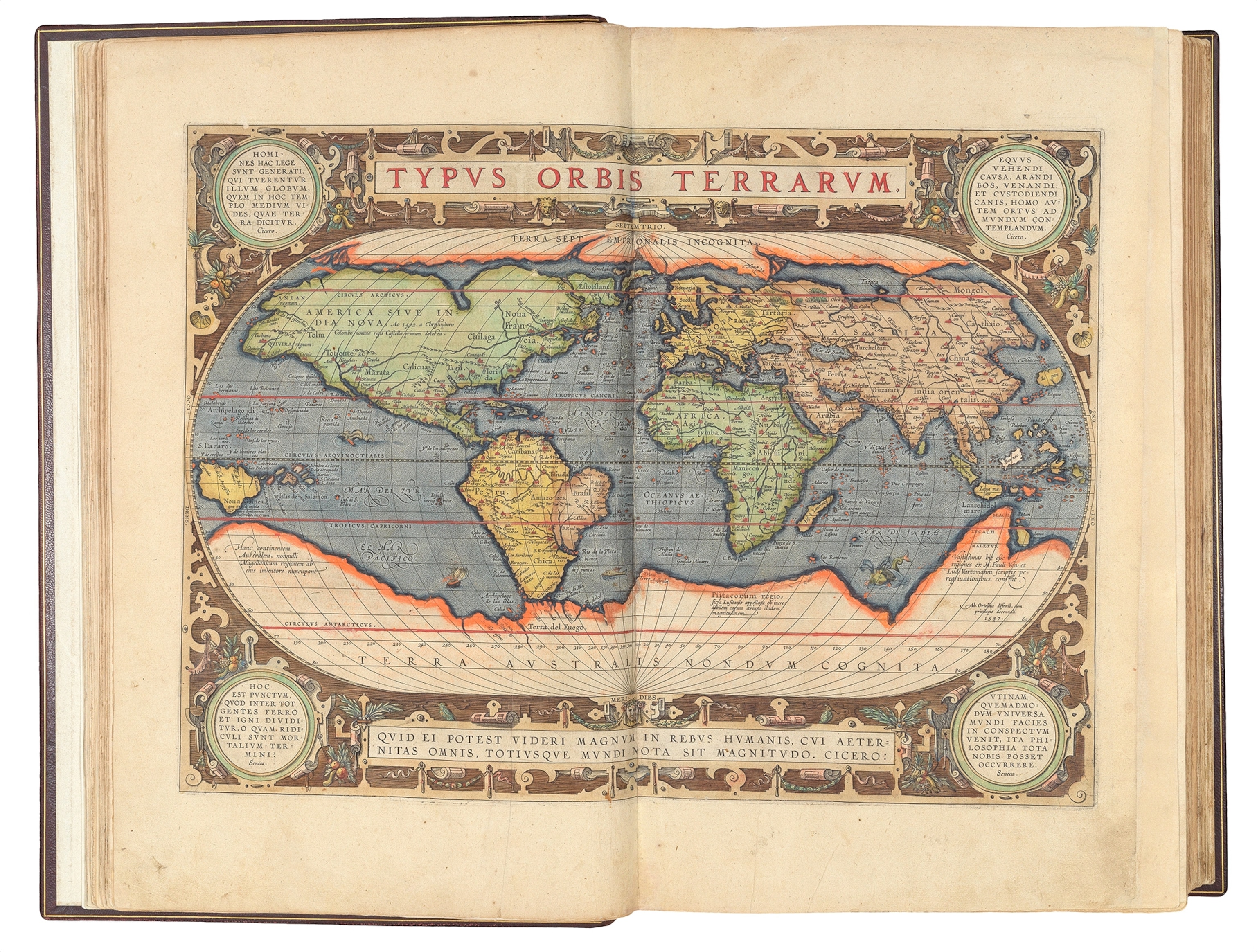 A 16th century color map of the world.