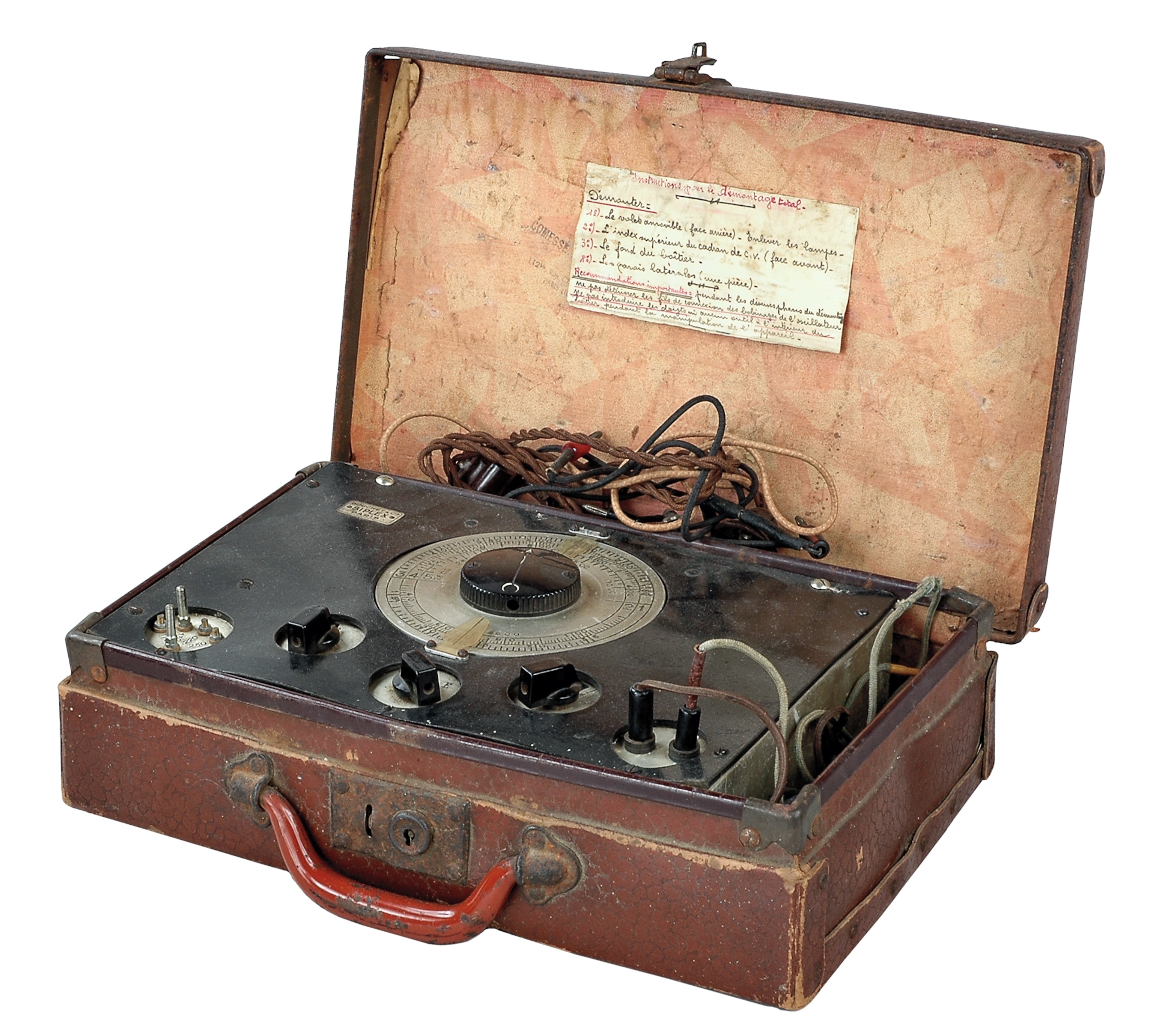 a radio set concealed in a suitcase used to report on German forces in Normandy