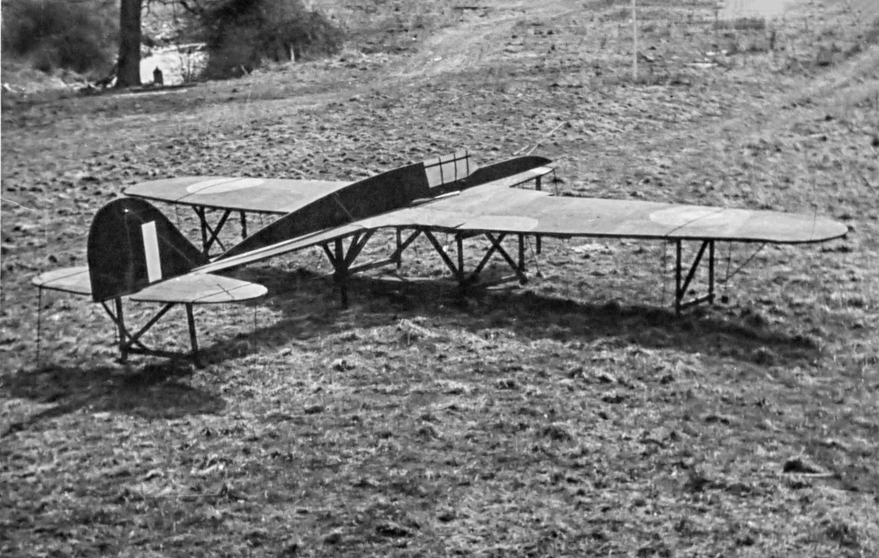 a dummy plane placed across from Calais in the staging area of the fictional FUSAG