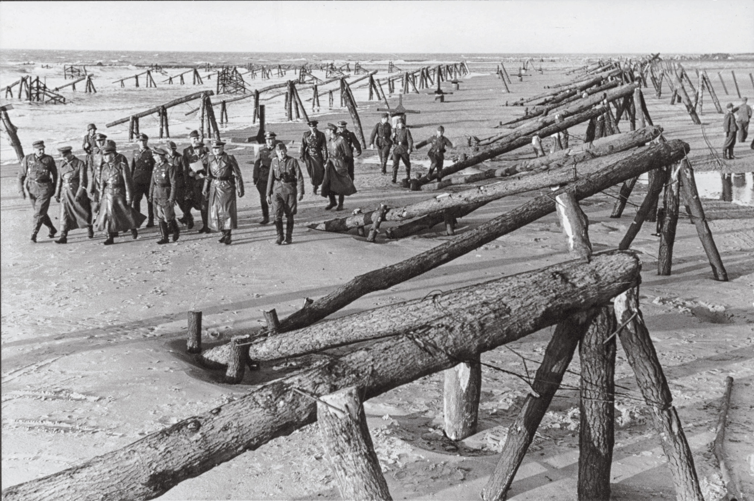 Rommel inspecting a beach near Calais in April 1944