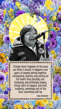 Yesterday the disability community lost a trailblazing activist who lifted up the lives of so many. Her legacy lives on. #judyheumann #civilrights #disability #disabled #flowers #nature #vintage #love