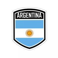 Argentina National Flag Shield Country Kiss-Cut Sticker Vinyl Decal Logo Design | eBay