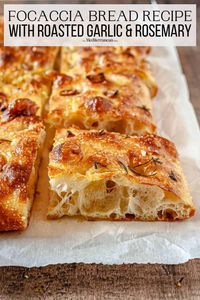 Learn how to make focaccia bread with this classic and easy rosemary focaccia bread recipe! Perfectly chewy Italian bread with crispy edges.